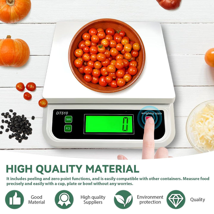 Waage Küchenwaage: 30kg/1g Küchenwaage digital, Food Scale mit LCD-Display Digitalwaage mit 6 Einhei