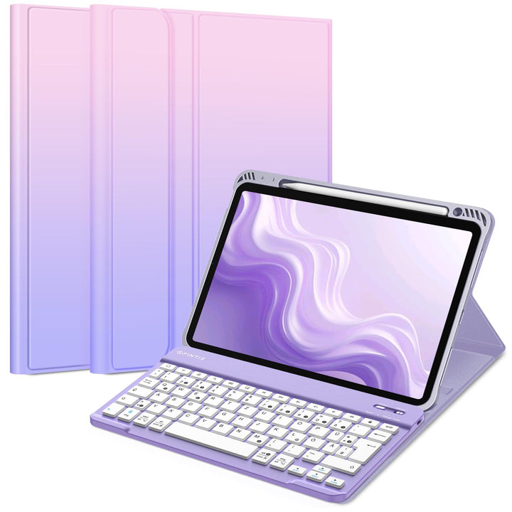 FINTIE Tastatur Hülle für iPad Air 11" (M3) 2025/(M2) 2024, iPad Air 10.9" 5/4 Generation (2022/2020