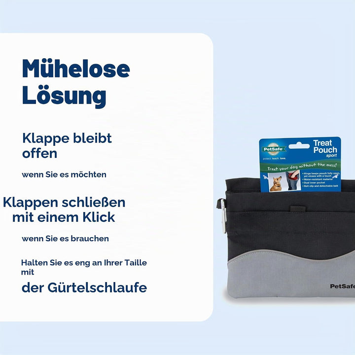 PetSafe 74144 GL Treat Pouch Black - Tasche für Leckereien Schwarz Sport, Schwarz Sport