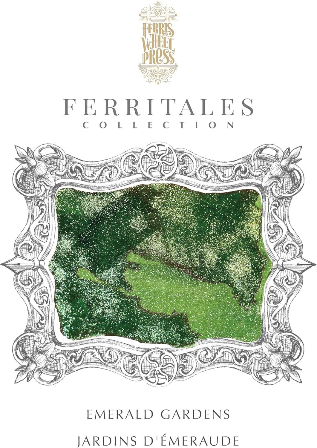 Ferris Wheel Press Ink, FerriTales Collection, Emerald Gardens, Leaf Green with Duochrome Green/Gold