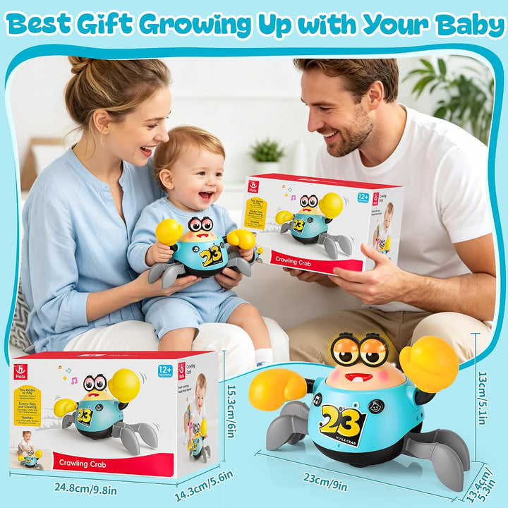 Krabbe Baby Spielzeug 6-12 Monate Krabbelspielzeug Tummy Time Toy | Interaktives mit Musik und Licht