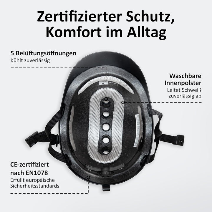 Dashel Recycle Fahrradhelm für Erwachsene – Made in UK, Leichter urbaner Helm für Damen &amp; Herren, CE