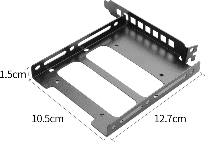 YAODHAOD 2,5 "/3,5" PCI-Slot-SSD-Montagehalter Hinterpanel-Montagehalter, 2 x 2,5-Zoll-SSD-zu-PCI-in