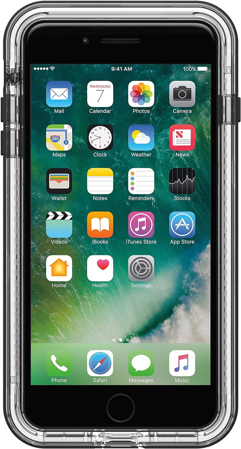 LifeProof Next schmutzdichte Schutzhülle für iPhone 7 Plus/8 Plus, schwarz transparent geeignet für