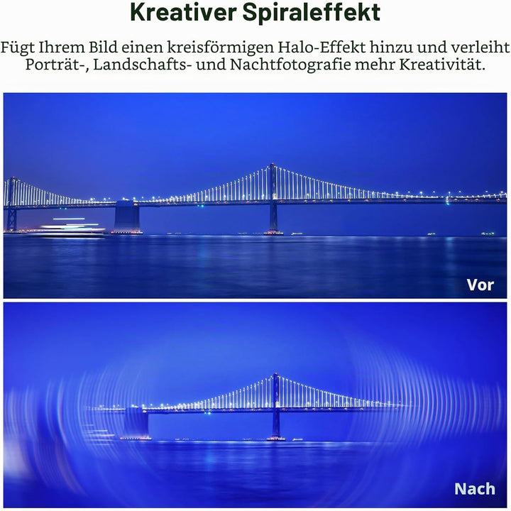 NEEWER 67mm Spirale Halo Kamera Objektiv Filter, Prisma K9 Optisches Glas Spezialeffekte Filter Foto