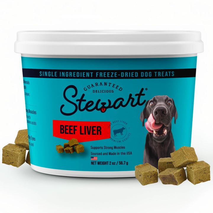 Stewart Gefriergetrocknete Hundeleckerlis, Rindleber, gesund, natürlich, einzelner Inhaltsstoff, get