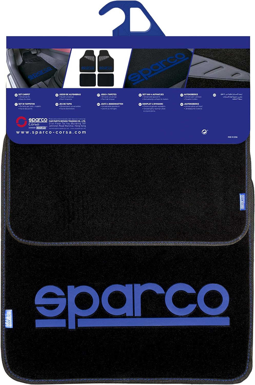 Sparco Walser 16991 Sparco SPC Autoteppich, Automatten, schwarz blau TEPPICH SPC TEPPICH BLAU, TEPPI