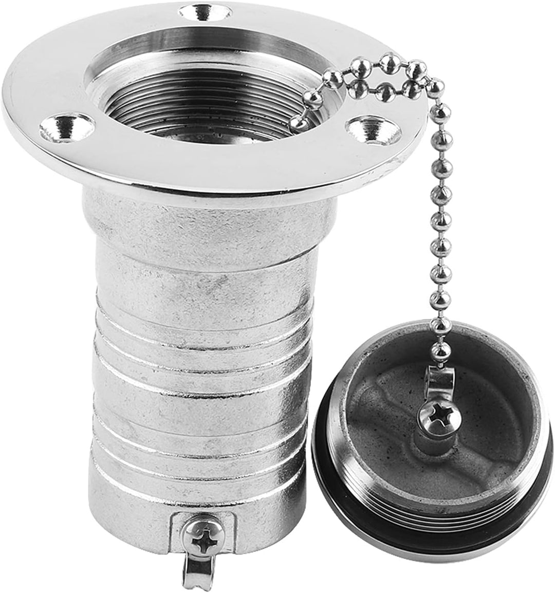 Jadeshay Boot Tankdeckel 316 Edelstahl 1,5 Zoll Bootsdeckfüller Boots Tankdeckel Edelstahl Wassertan