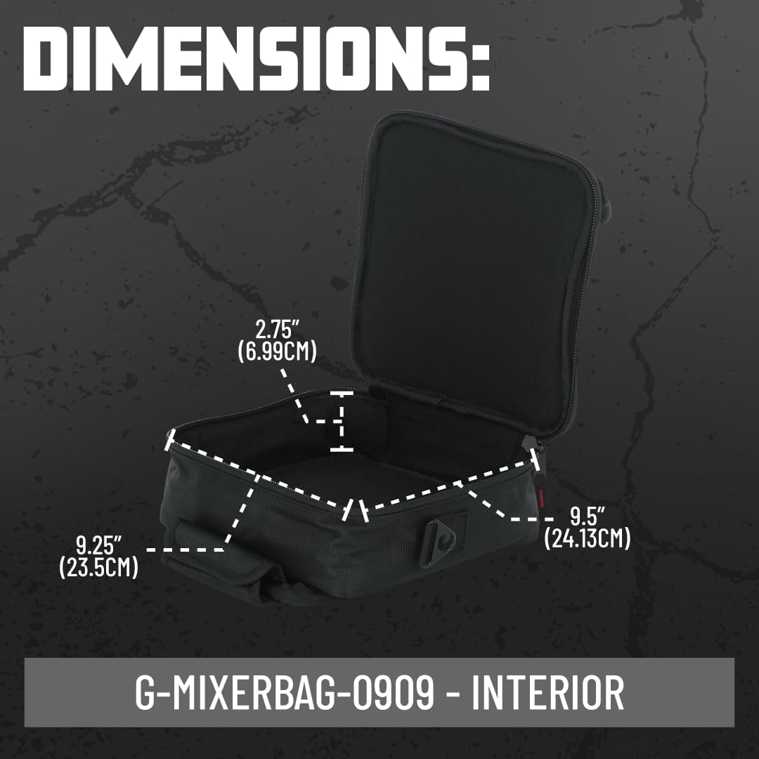 GATOR-Koffer aus verstärktem Nylon G-Mixerbag 09" x 09 0909 9" x 9" x 2.75", 0909 9" x 9" x 2.75"