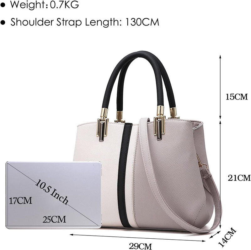 FANDARE Elegante Damen Umhängetaschen Schultertasche Frauen Handtasche PU Leder Wasserdicht für Büro