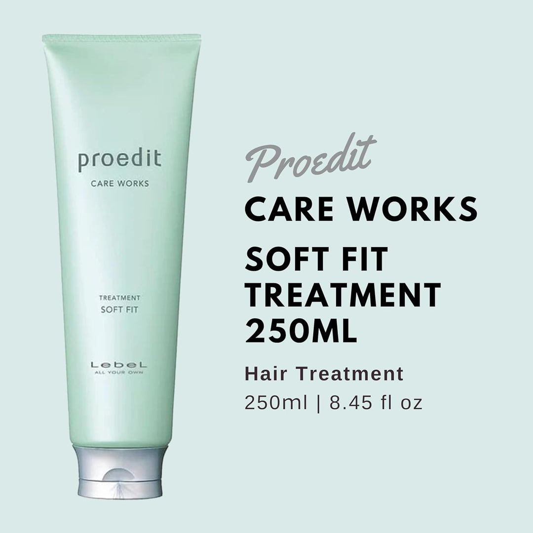 Lebel Proedit Care Works New Hair Ttreatment Soft Fit - 250ml (Green Tea Set)