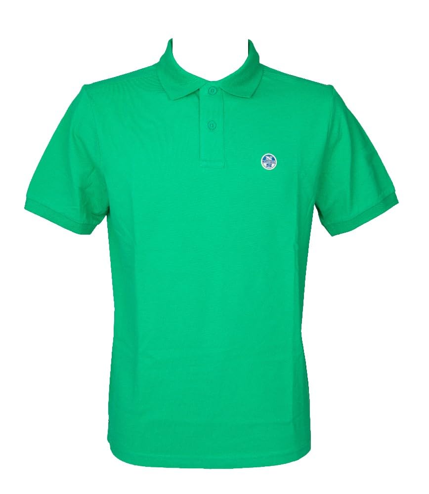 NORTH SAILS Herren Ss Polo W/Logo Polohemd (1er Pack) S 0412 Garden Green, S 0412 Garden Green