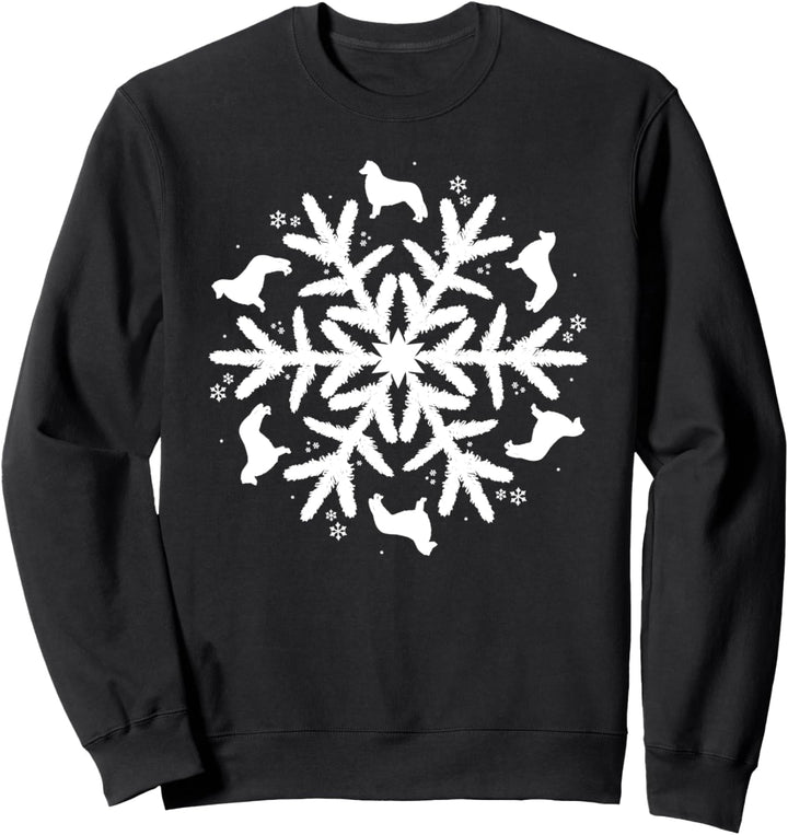Weihnachten Border Collie Schneeflocke Border Collie Sweatshirt