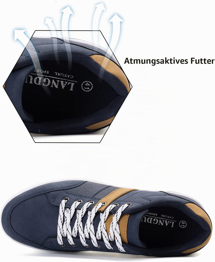 LANGDU Freizeitschuhe Herren Schuhe Sneaker Atmungsaktive 41-46 | Bequem,Leichtgewicht,Rutschfeste S