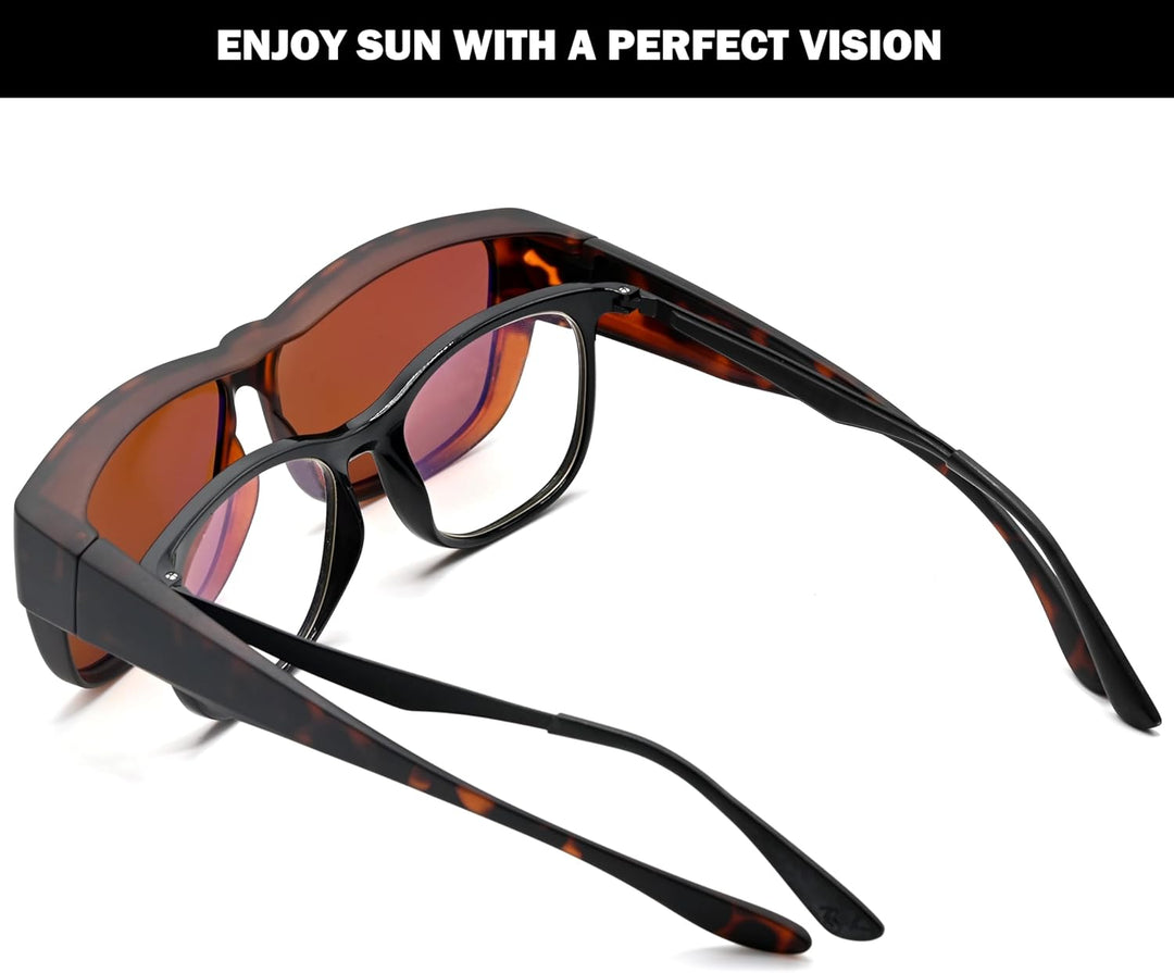 Polarisiert Überzieh Sonnenbrille mit Antireflex, Überbrille Sonnenbrille für Brillenträger, Ultrale