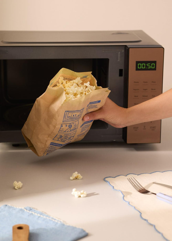 CREATE/MICROWAVE STUDIO/Mikrowelle mit Grillfunktion und Backofen Mokka/Fassungsvermögen 23L, Drehte