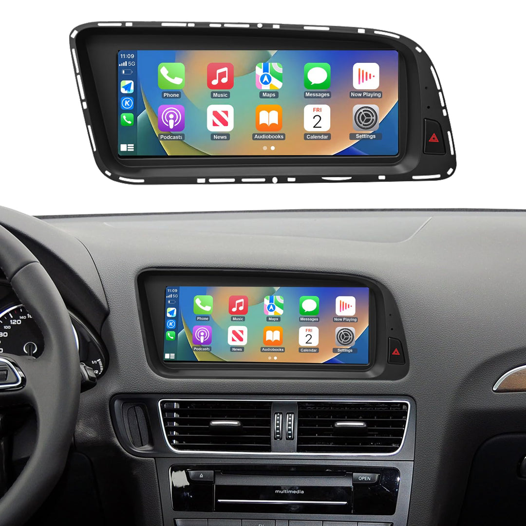 Road Top 8,9 Zoll Autoradio Drahtlos CarPlay Touchscreen für Audi Q5 2009-2017 Jahr mit 3GMMI, Autor