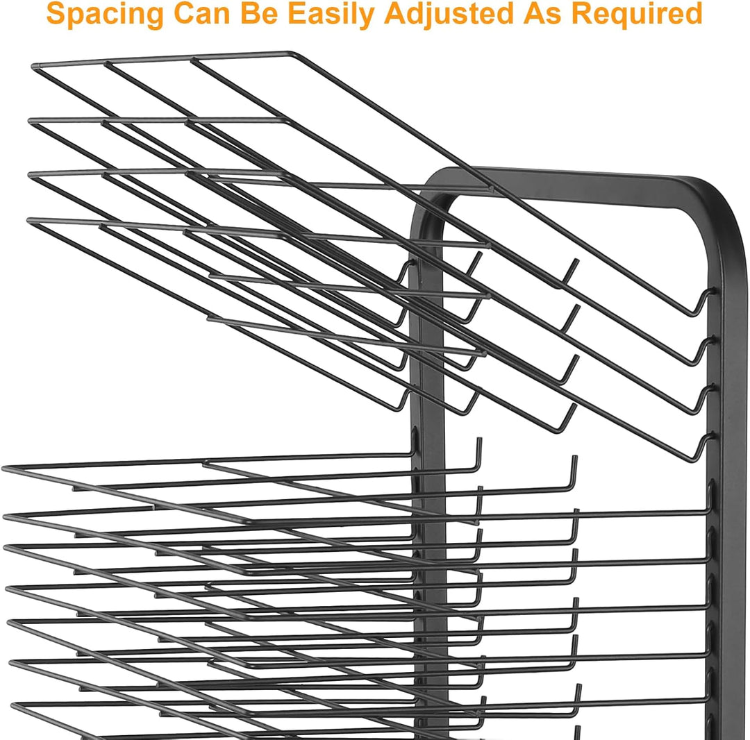 Bilder Trockengestell, Kunst-Trockenständer mit 25 abnehmbare Fächer & Rädern, Mobiles Bildertrocknu