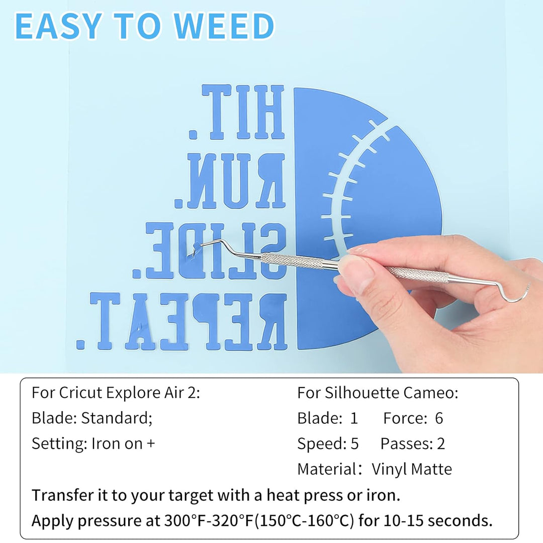 Lya Vinyl Plotterfolie Textil, 30,5 × 457,5cm Himmel Blau Flexfolie Plotter Textil für Cricut und Si