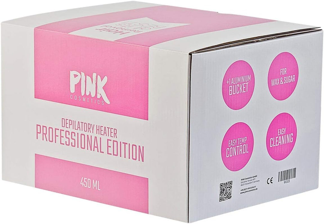 PINK Depilatory Heater Professional Edition 450 ml – Handliches Erwärmungsgerät für alle Enthaarungs