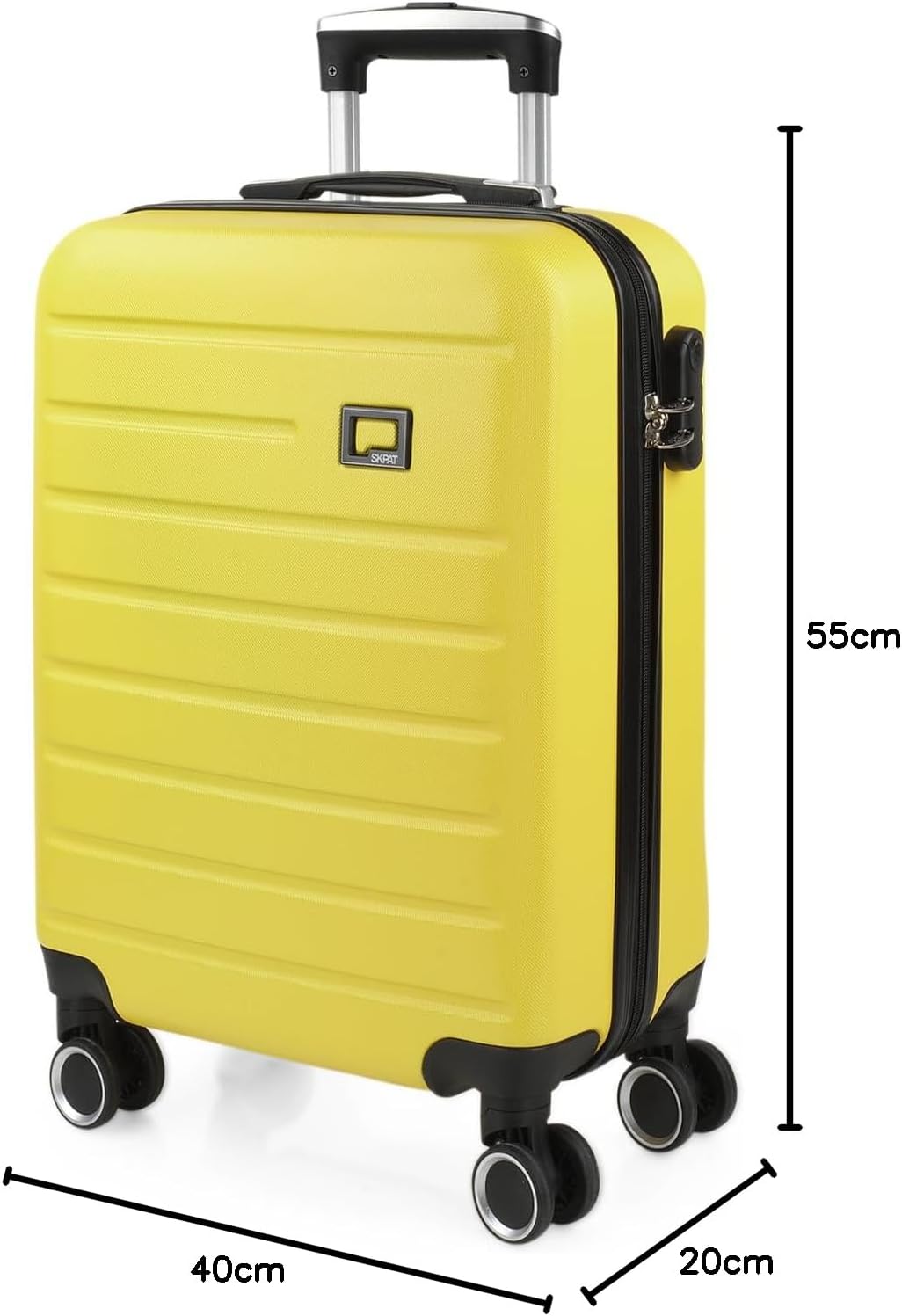 SKPAT - Handgepäck Koffer Trolley - Reisekoffer Mit Rollen und Reisekoffer Hartschalenkoffer für Vie