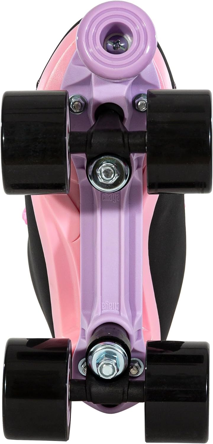 Chaya Roller Skates Melrose Black Pink für Damen in Schwarz/Lila, 61mm/78A Rollen, ABEC 7 Kugellager