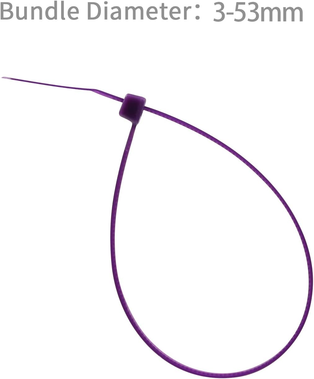 XINGO 1000 Stück Kabelbinder Purpur, 200mm x 2,5mm, 8,1 kg Zugfestigkeit, kleine Grösse, UV Beständi