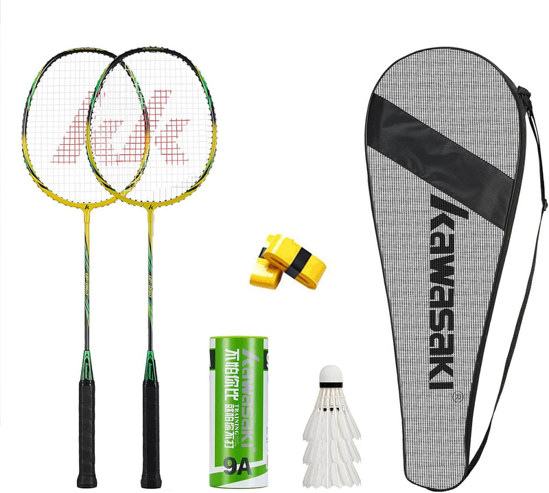 Kawasaki Badminton schläger Federball Set Badminton Racket badmintonschläger Profi mit 3 Badminton b