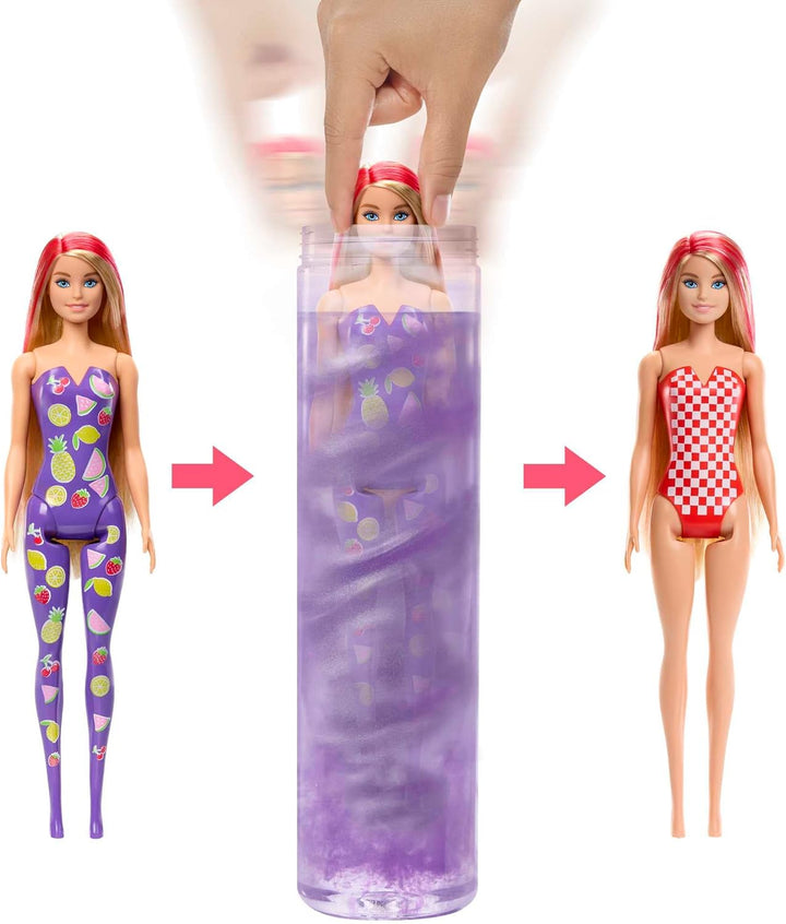 Barbie Colour Reveal, Color Reveal blonden und roten Haaren, 7 Überraschungen, Farbwechsel der Sweet