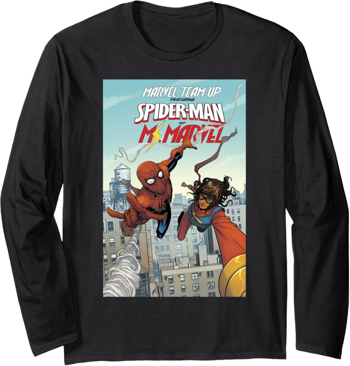 Marvel Spider-Man & Ms. Marvel Cover Langarmshirt