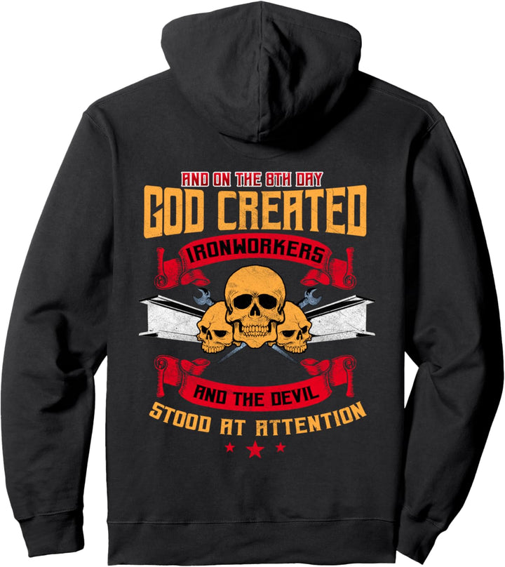 Ironworker Shirts Gift Design On Back Of Shirt Pullover Hoodie