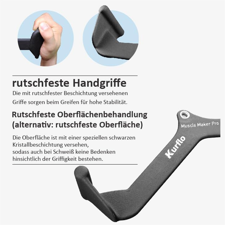 Kurflo Lat Pull down Bar Grip Handle,Home Gym Fitness Rowing, T-bar, V-bar, Pulley Cable Machine, Ma