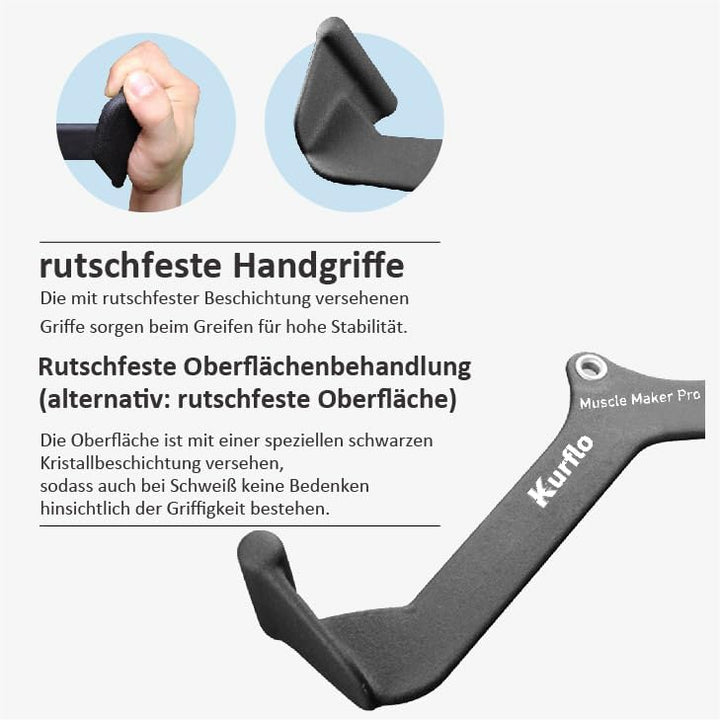 Kurflo Lat Pull down Bar Grip Handle,Home Gym Fitness Rowing, T-bar, V-bar, Pulley Cable Machine, Ma