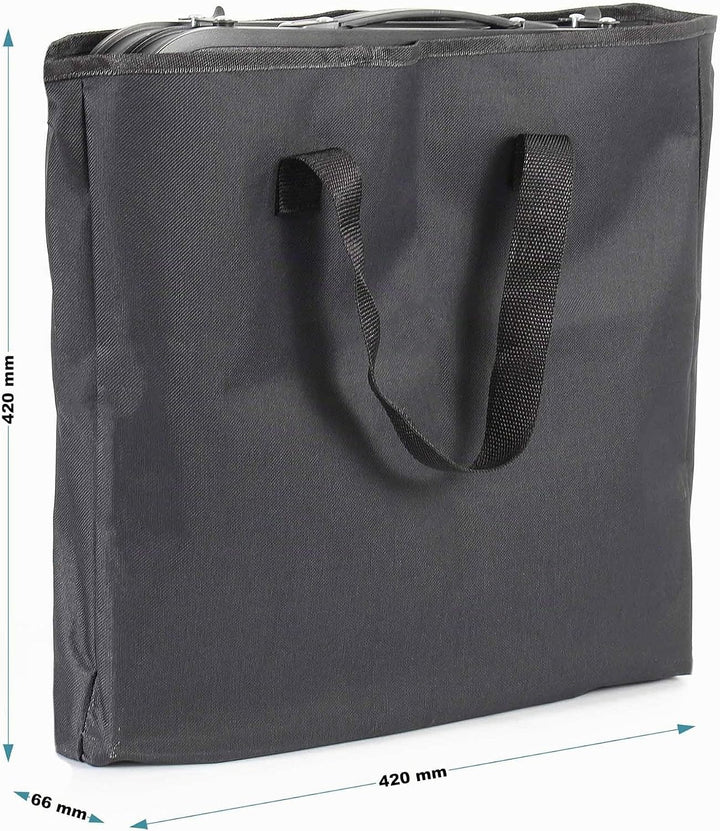 Toboli Campingtisch Schwarz 80x40cm höhenverstellbar auf 31/45/56/70 cm Aluminium Klapptisch Falttis