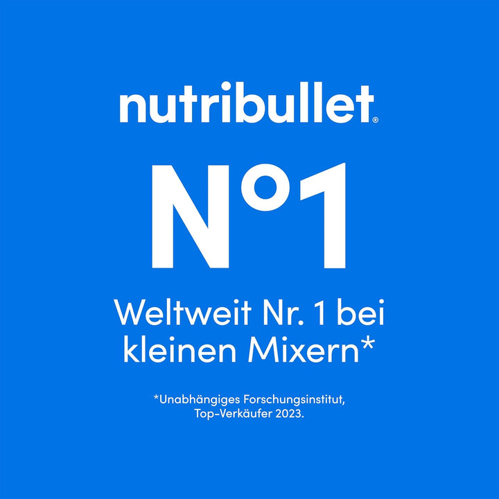 nutribullet Portable Mixer, 475ml BPA-freies Tritan Becher, Mini-Mixer mit 4-Punkt-Edelstahlklinge,