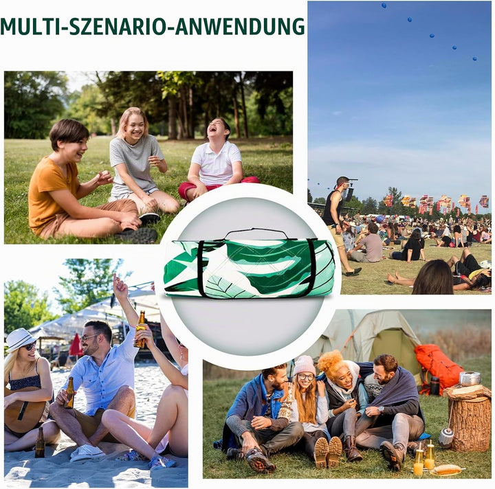 DEPAR 200x200 cm,wasserdicht und isoliert,Sandstrandmatte für 4-6 Campingplatz,faltbar und tragbar m
