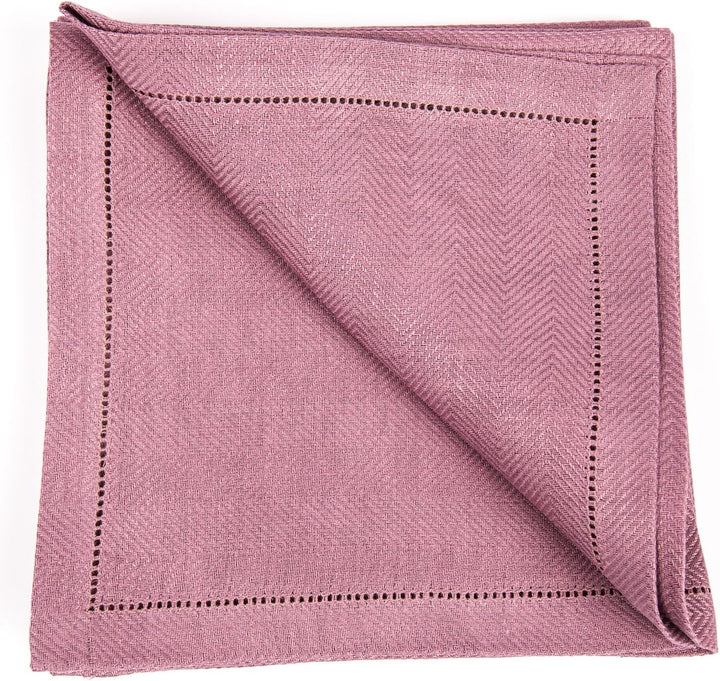LinenMe Emilia Servietten, Leinen, 45 x 45 cm, Mauve, 4 Stück 0059804, 18 x 18"