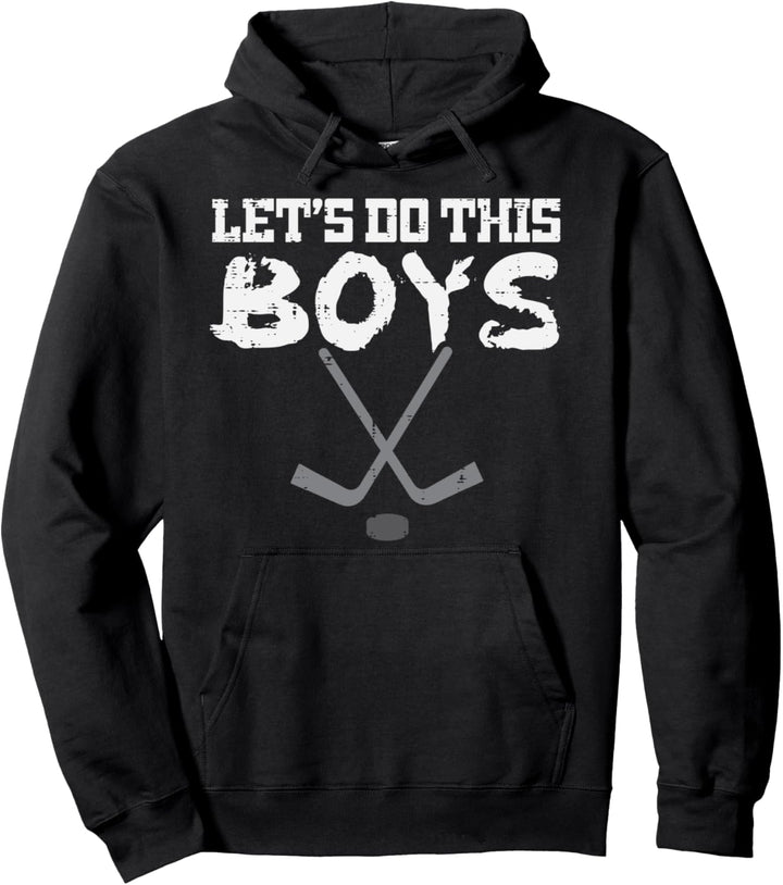 Lets Do This Boys Eishockey Cool Sports Player Trainer Men Pullover Hoodie