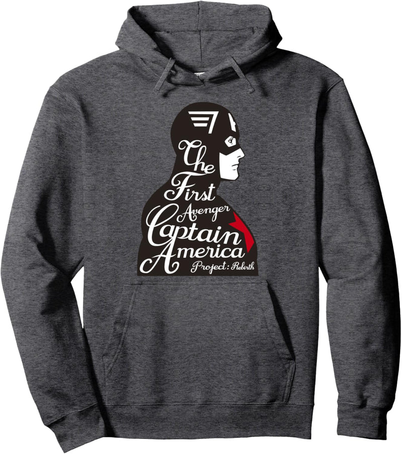 Marvel Captain America The First Avenger Silhouette Text Pullover Hoodie