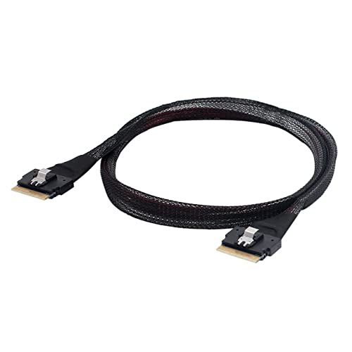 xiwai PCI-E Slimline SAS 4.0 SFF-8654 8i 74pin Host auf SFF-8654 74pin Slim SAS Target Kabel 50cm SF