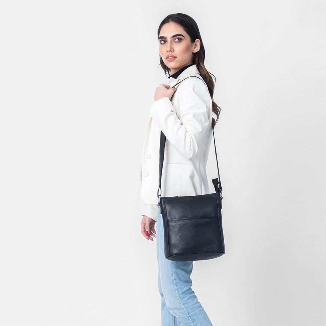LEABAGS Leder Handtasche Damen I Premium Echtleder Umhängetasche I Schultertasche I Damentasche I Tr