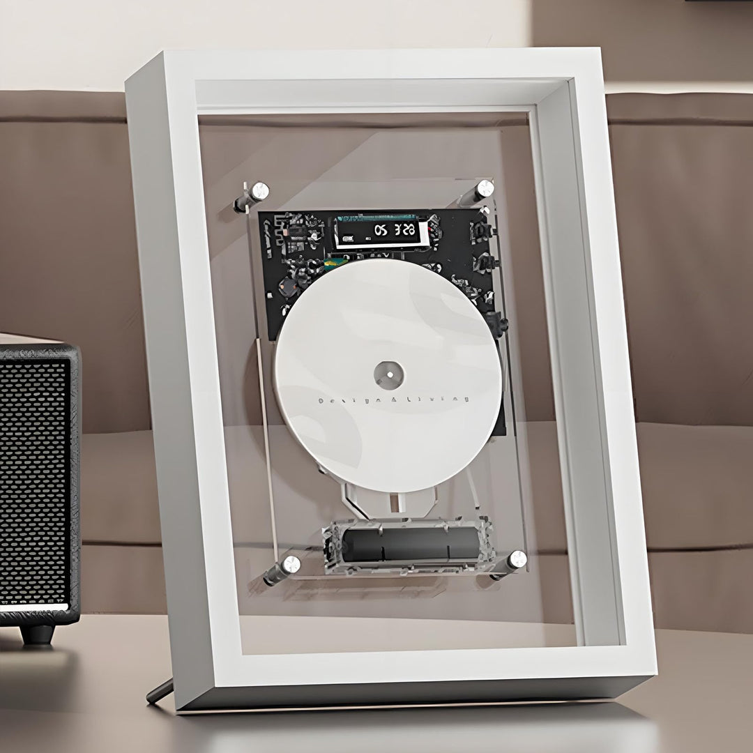 CD-Player Zum Dekorieren, Musik-Deko-Bilderrahmen Mit Fernbedienung, Bluetooth 5.0/3,5-mm-AUX-Ausgan
