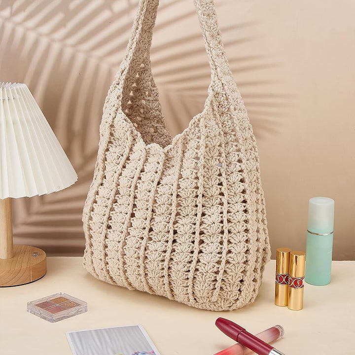 ORIGACH DIY Häkelset Für Hobo Taschen Für Anfänger Und Erwachsene, Häkel Schultertaschen Starterset
