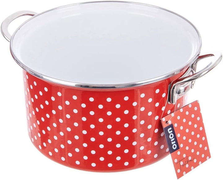 orion group Emaille Kochtopf 4 l Ø 22 cm – Praktischer Kochtopf mit ergonomischen Griffen – Für alle