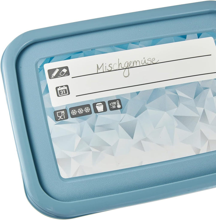keeeper Tiefkühldosenset 2-teilig, Wiederbeschreibbarer Deckel, 2 x 2 l, 20,5 x 15,5 x 10,5 cm, Mia