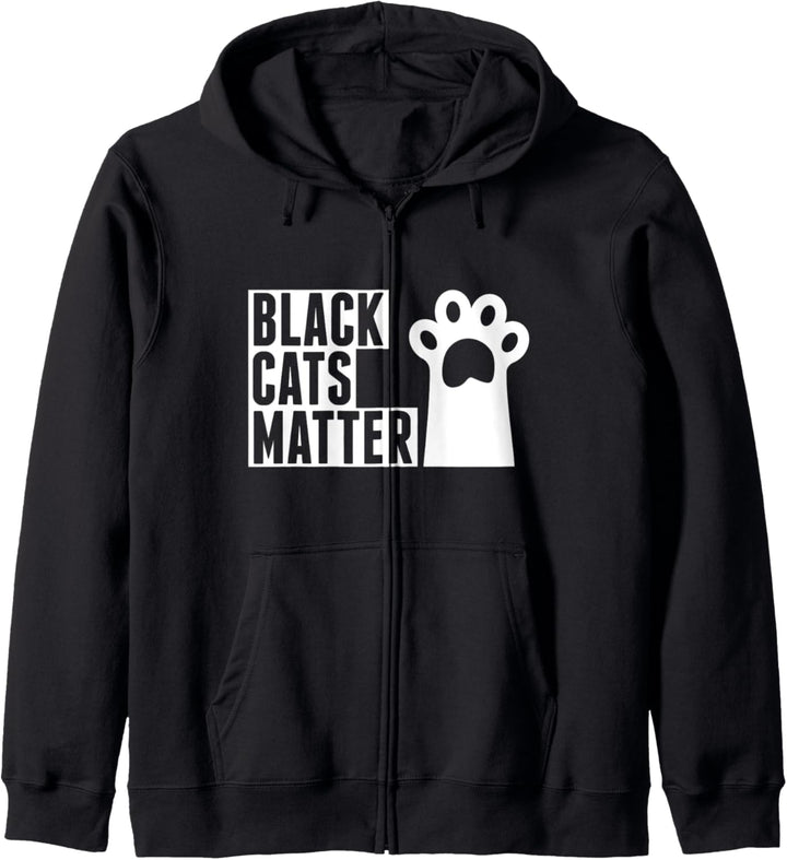 Black Cats Matter Katzen Kätzchen Katzen Mama Papa Kapuzenjacke