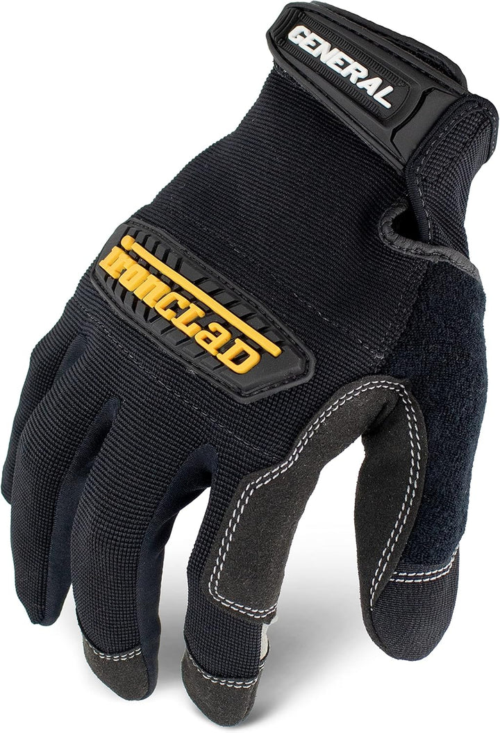 Ironclad GUG-03-M General Utility Handschuhe, Schwarz, Grösse M M (3er Pack), M (3er Pack)