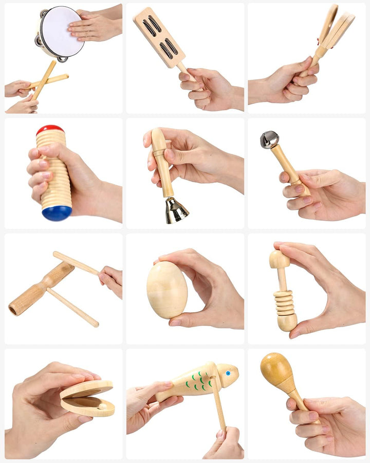 JOFLVA Musikinstrumente Für Kinder, 29 PCS Musikinstrumente Musical Instruments Set, Kinderspielzeug