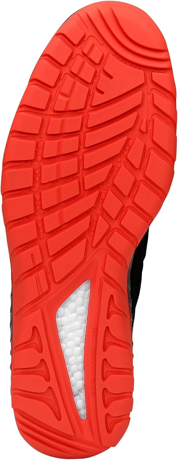 ELTEN Sicherheitsschuhe Maddox Black-red Low ESD S3S, Damen und Herren, Textil, Stahlkappe, leicht,