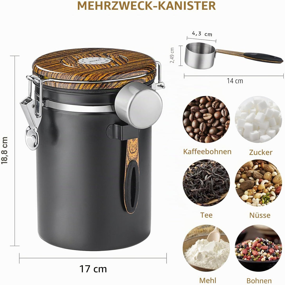 Kaffeedose Holzmaserungsfarbe, Holzmaserungsfarbe